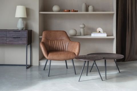 Loungefauteuil Filip Vintage Bruin Jacob Jenzens