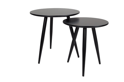 Bijzettafel Daven Zwart (set van 2) Jacob Jenzens
