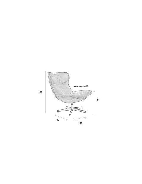 Loungefauteuil Thor Antraciet Jacob Jenzens