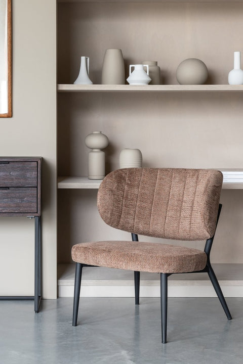 Loungefauteuil Anna Oranje Grijs Jacob Jenzens