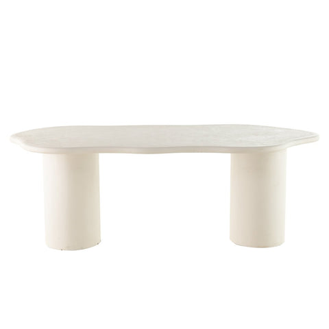 Eettafel Savannah Microcement Organisch 210 cm Wit Mahom