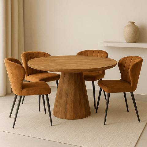 Mangohouten Eettafel Nova Rond 150 cm Mahom