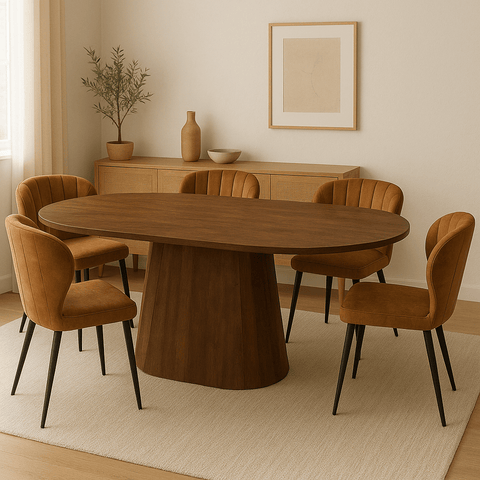 Mangohouten Eettafel Nova Capsule Donkerbruin 160×90 cm Mahom