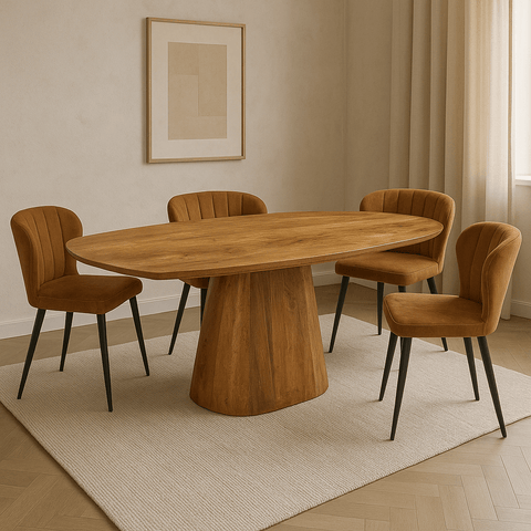 Mangohouten Eettafel Nova Deens Ovaal 240×110 cm Mahom