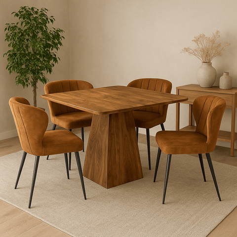 Mangohouten Eettafel Nova Vierkant 90x90 cm Mahom