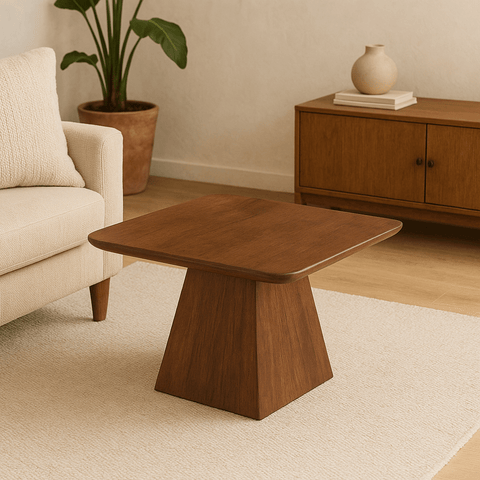 Mangohouten Salontafel Nova Vierkant 60x60 cm Donkerbruin Mahom