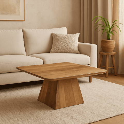 Mangohouten Salontafel Nova Vierkant 80x80 cm Mahom