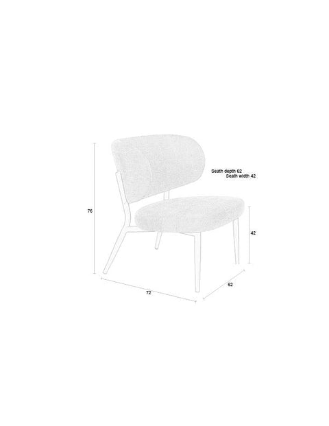 Loungefauteuil Anna Oranje Grijs Jacob Jenzens