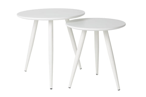 Bijzettafel Daven Wit (set van 2) Jacob Jenzens