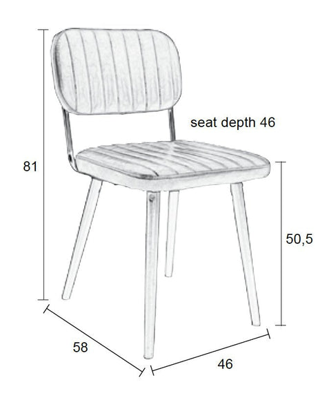 Stoel Nils Versleten Bruin Jacob Jenzens