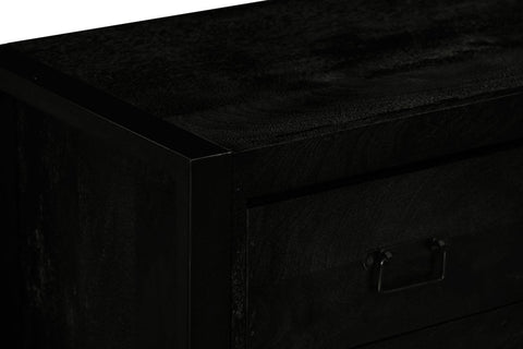 Mangohouten Dressoir Stockton Black 200 cm Mahom