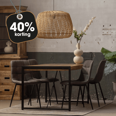 Mangohouten Eettafel Phoenix Rechthoek 200x90 cm Mahom