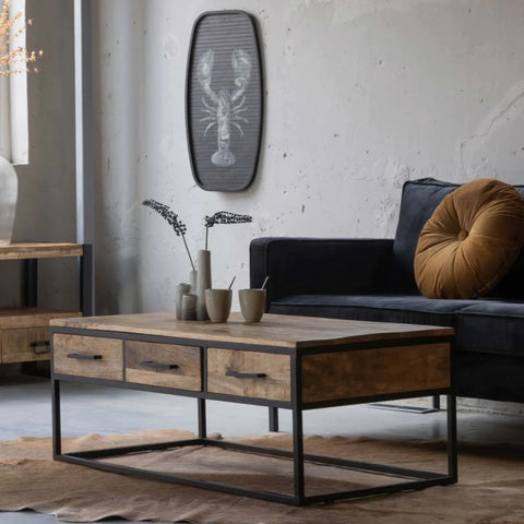 Mango wood coffee table San Diego Mahom