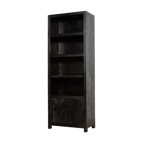 Mango wood Wall Cabinet Phoenix 80 cm (4 open compartments, 2 doors) Mahom