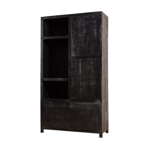 Mango wood Wall Cabinet Phoenix 120 cm Mahom (3 open compartments, 4 doors)