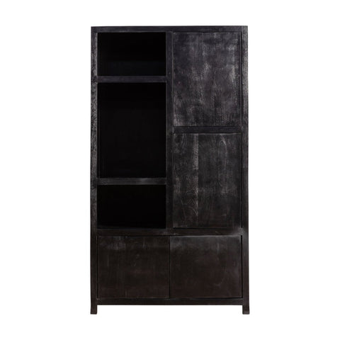 Mango wood Wall Cabinet Phoenix 120 cm Mahom (3 open compartments, 4 doors)