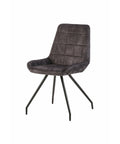 Eetkamerstoel Toulouse Antraciet met zwart onderstel Mahom