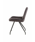 Eetkamerstoel Toulouse Antraciet met zwart onderstel Mahom