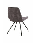 Eetkamerstoel Toulouse Antraciet met zwart onderstel Mahom
