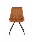 Eetkamerstoel Toulouse Cognac met zwart onderstel Mahom