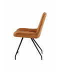 Eetkamerstoel Toulouse Cognac met zwart onderstel Mahom