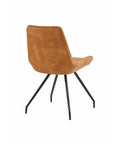 Eetkamerstoel Toulouse Cognac met zwart onderstel Mahom