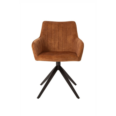 Dining room chair Cannes Cognac with black Mahom base