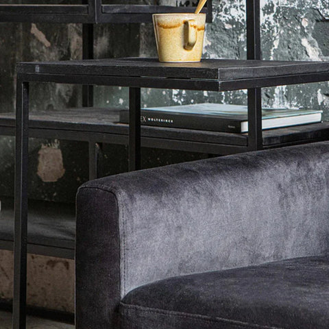 Mangohouten Bijzettafel Sienna Black (set van 2) Mahom