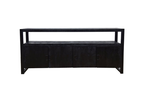 Mango Wood Sideboard Pittsburgh Black 180 cm Mahom