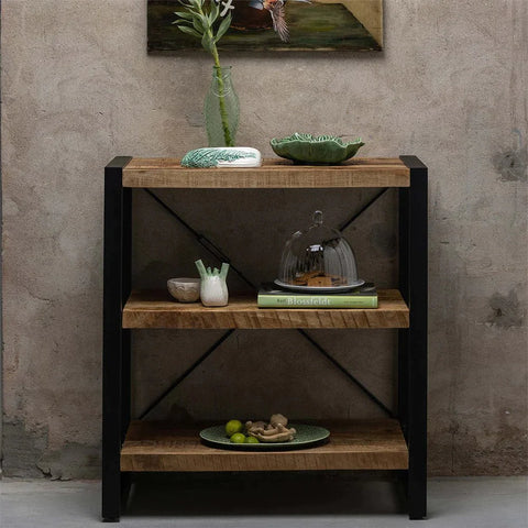 Mangohouten Boekenkast Minneapolis 90 cm Mahom