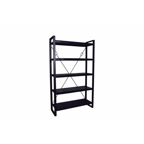 Mangohouten Boekenkast Minneapolis Black 120 cm Mahom