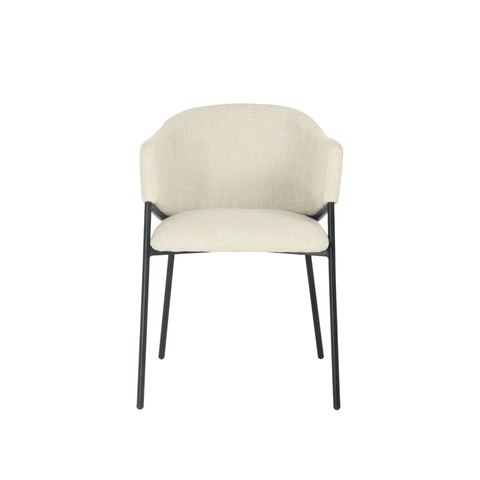 Dining room chair Dijon Beige with black Mahom base