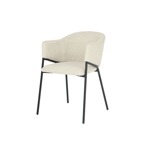 Dining room chair Dijon Beige with black Mahom base