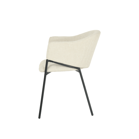 Dining room chair Dijon Beige with black Mahom base