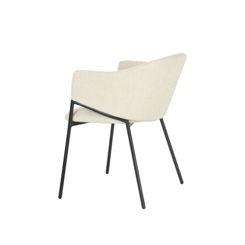 Dining room chair Dijon Beige with black Mahom base