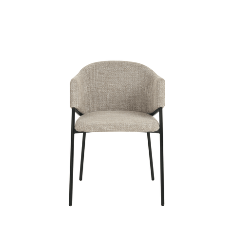 Dining room chair Dijon Sand with black Mahom base