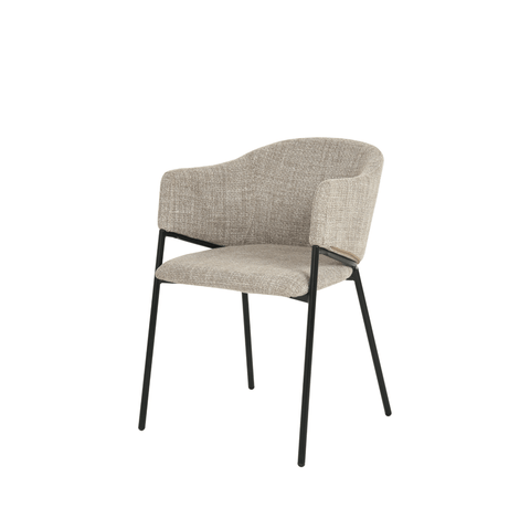 Dining room chair Dijon Sand with black Mahom base