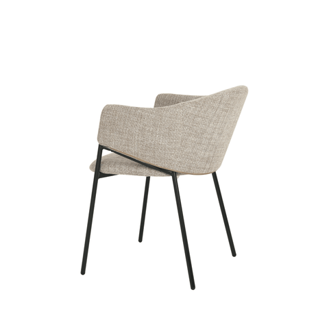 Dining room chair Dijon Sand with black Mahom base