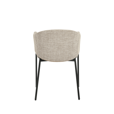 Dining room chair Dijon Sand with black Mahom base