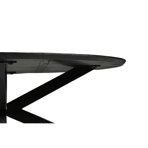 Mango Wood Coffee Table Vicenza Black Oval Mahom