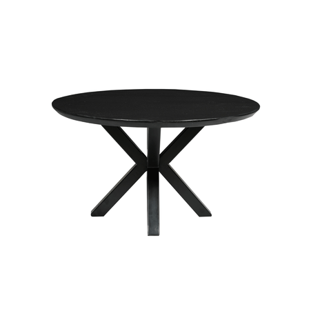 Mango Wood Coffee Table Vincenza Black 70 cm Mahom