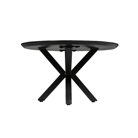 Mango Wood Coffee Table Vincenza Black 70 cm Mahom