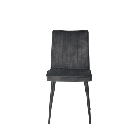 Dining room chair Angers Anthracite with black Mahom base