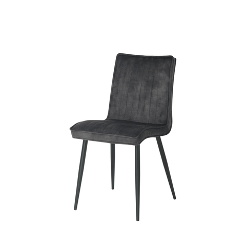 Dining room chair Angers Anthracite with black Mahom base