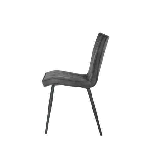 Dining room chair Angers Anthracite with black Mahom base