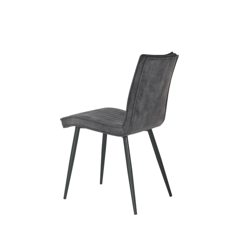 Dining room chair Angers Anthracite with black Mahom base