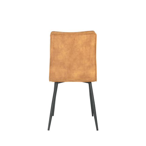 Dining room chair Angers Cognac with black Mahom base