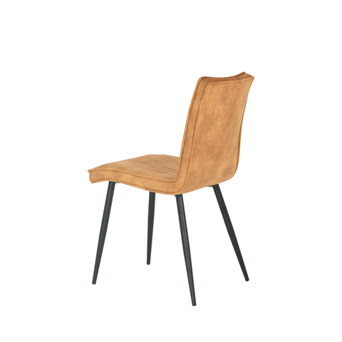 Dining room chair Angers Cognac with black Mahom base