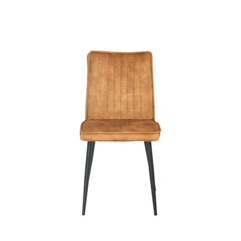 Dining room chair Angers Cognac with black Mahom base