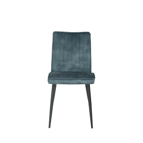 Dining room chair Angers Dark blue with black Mahom base